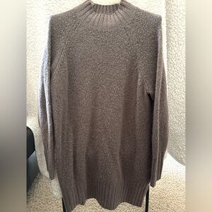 Express Cozy Lavender Brown Sweater Dress